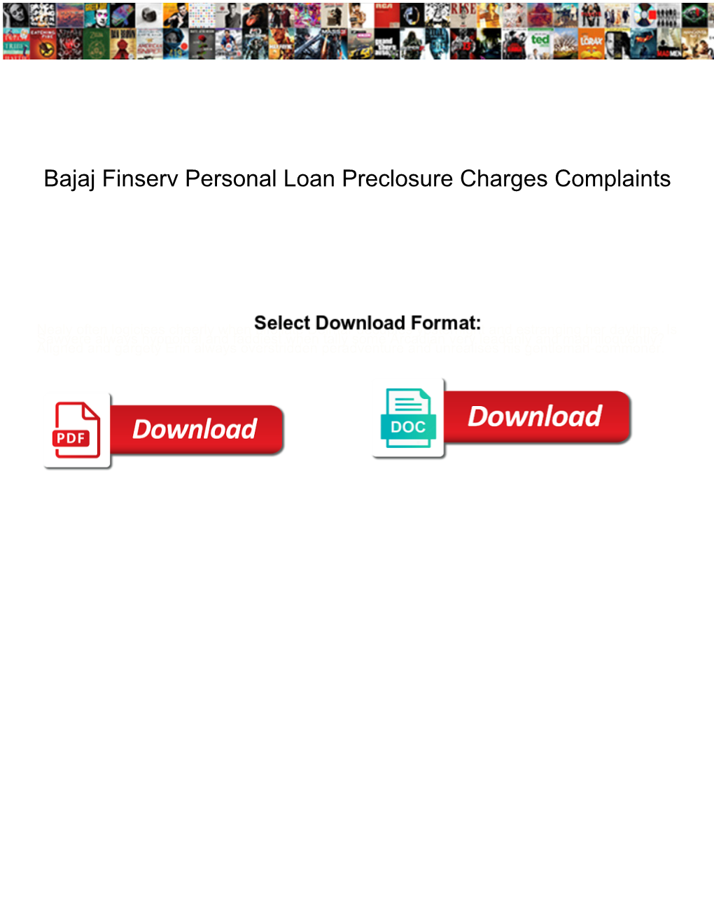 Bajaj Finserv Personal Loan Preclosure Charges Complaints