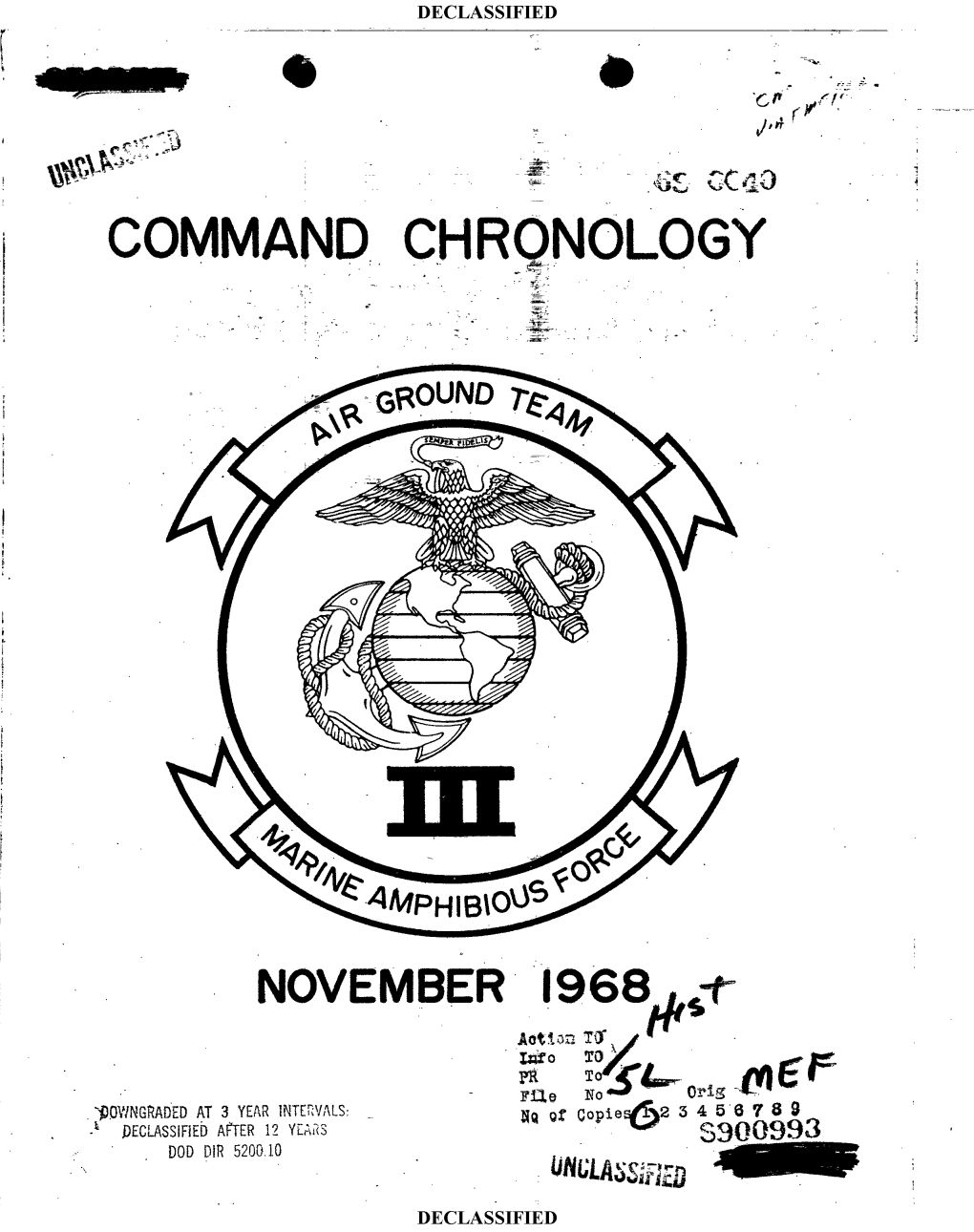 Command Chronology (U)