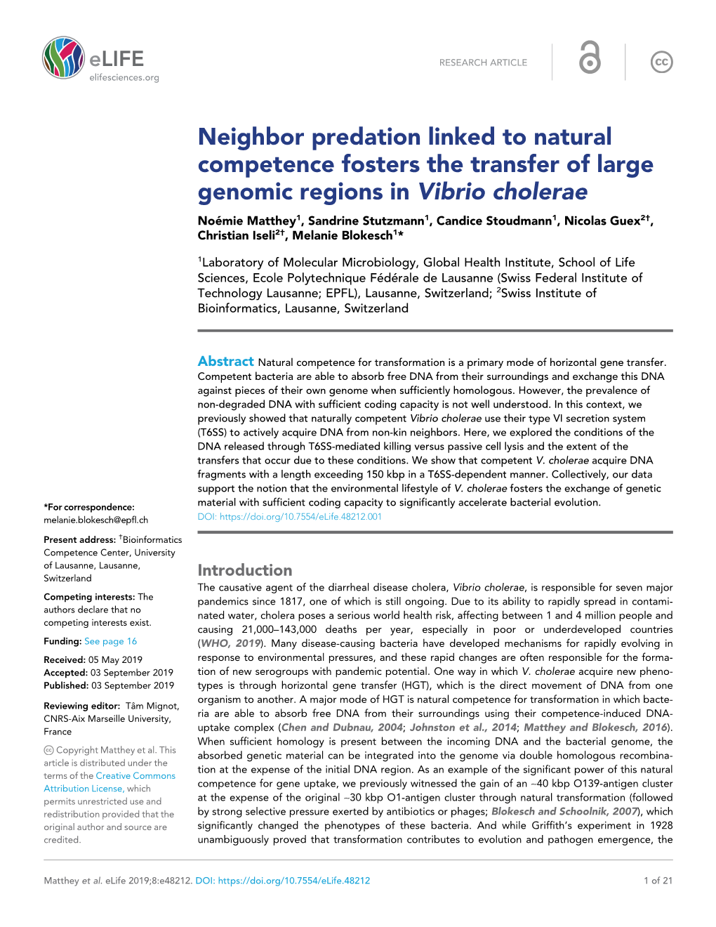 Neighbor Predation Linked to Natural Competence Fosters the Transfer Of