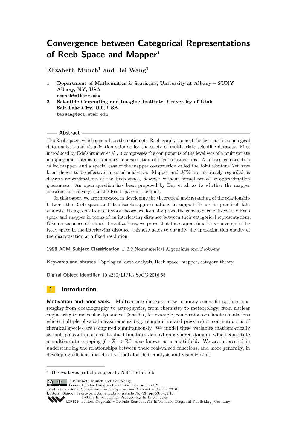 Convergence Between Categorical Representations of Reeb Space and Mapper∗