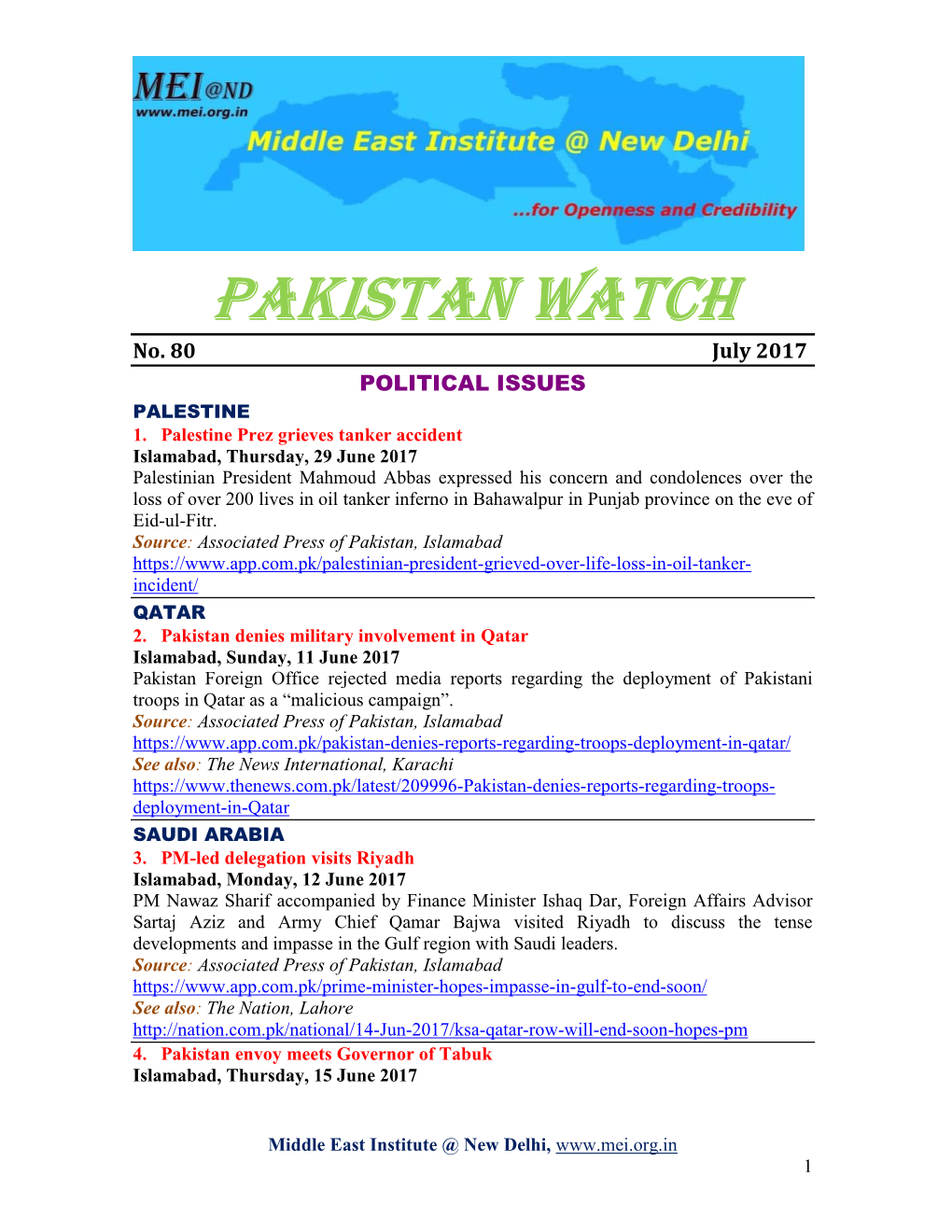 Pakistan Watch No