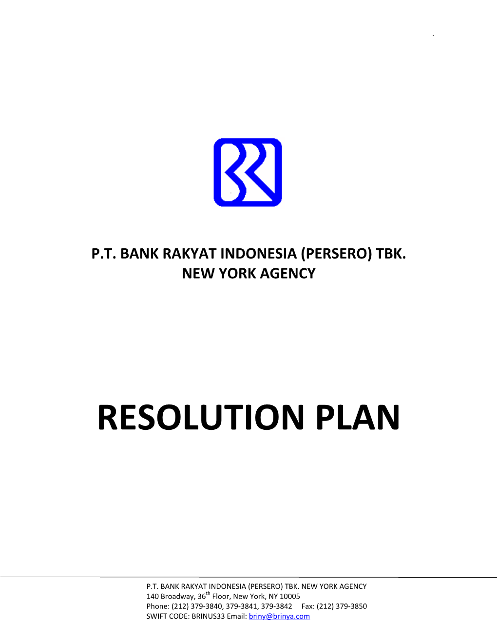 Resolution Plan