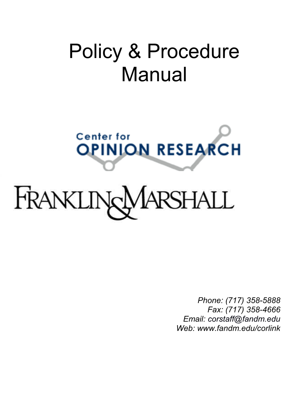 Policy & Procedures Manual