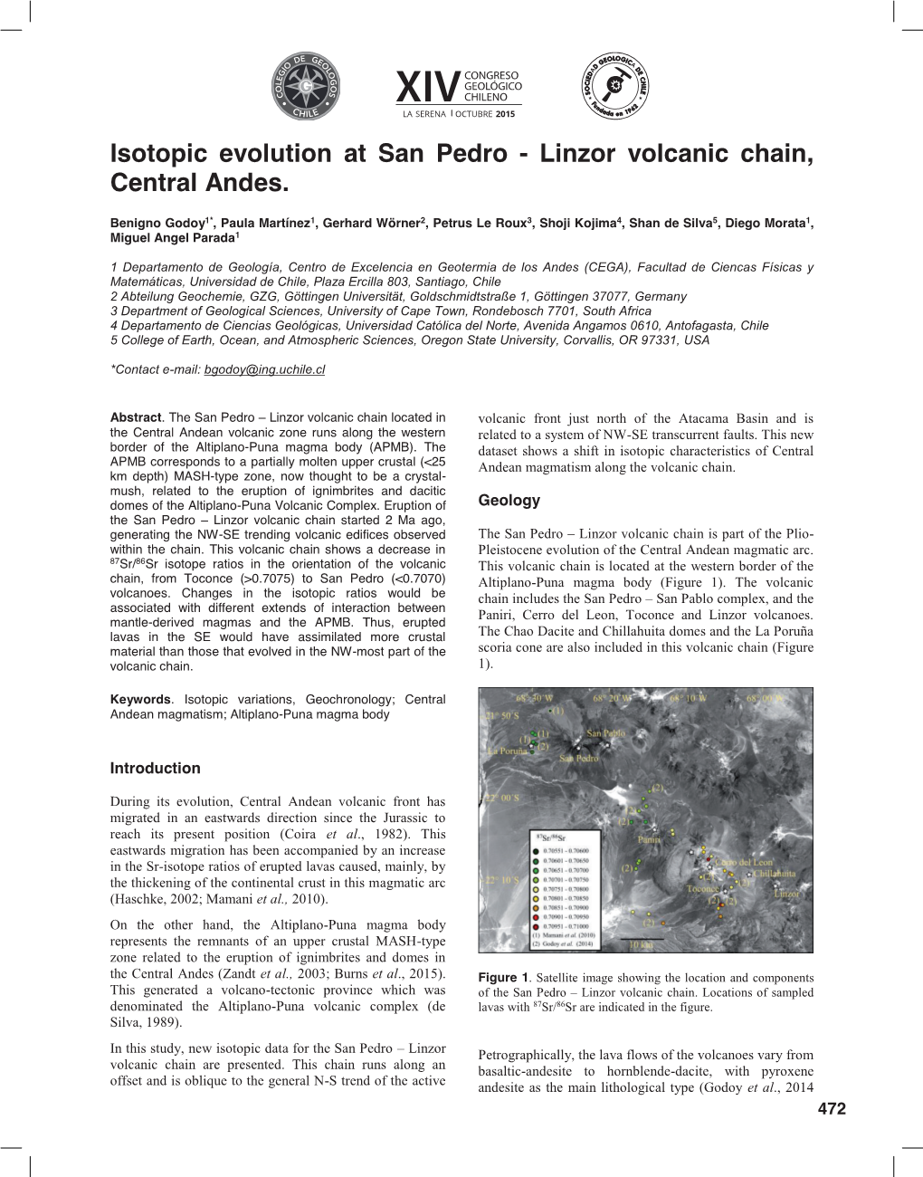 Isotopic Evolution at San Pedro - Linzor Volcanic Chain, Central Andes