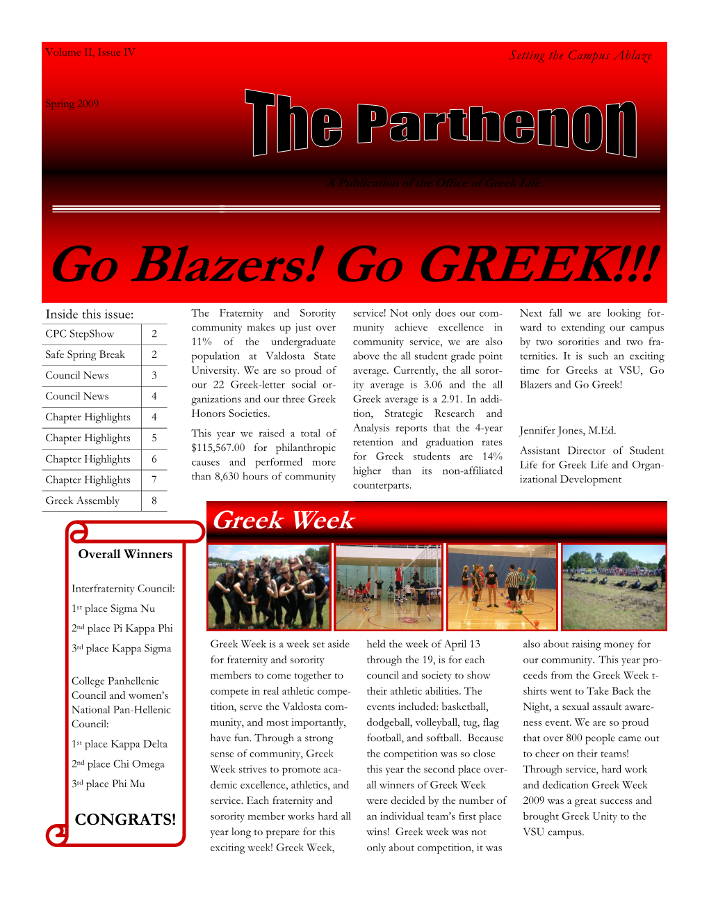 Go Blazers! Go GREEK!!!