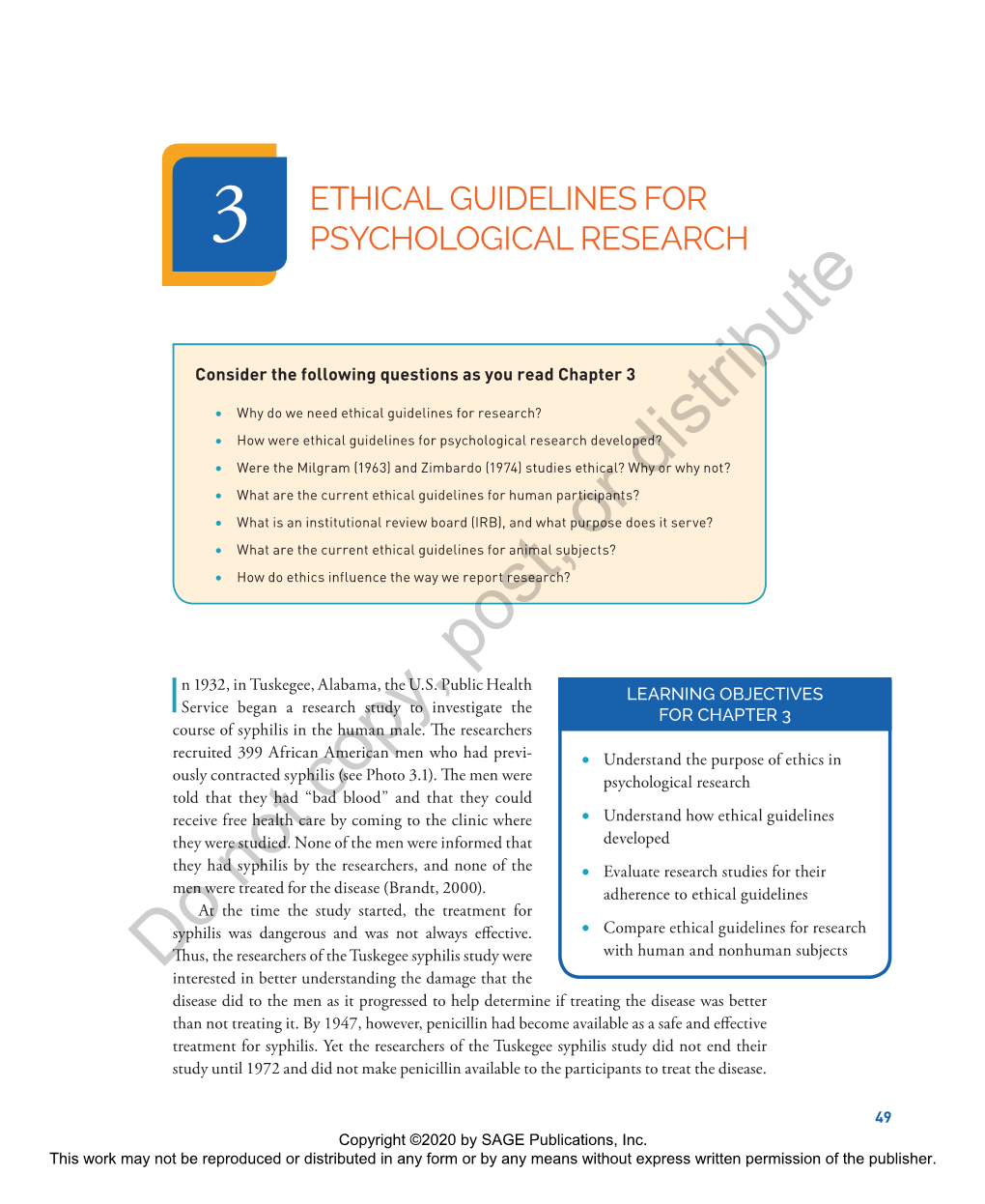 Chapter 3: Ethical Guidelines for Psychological Research