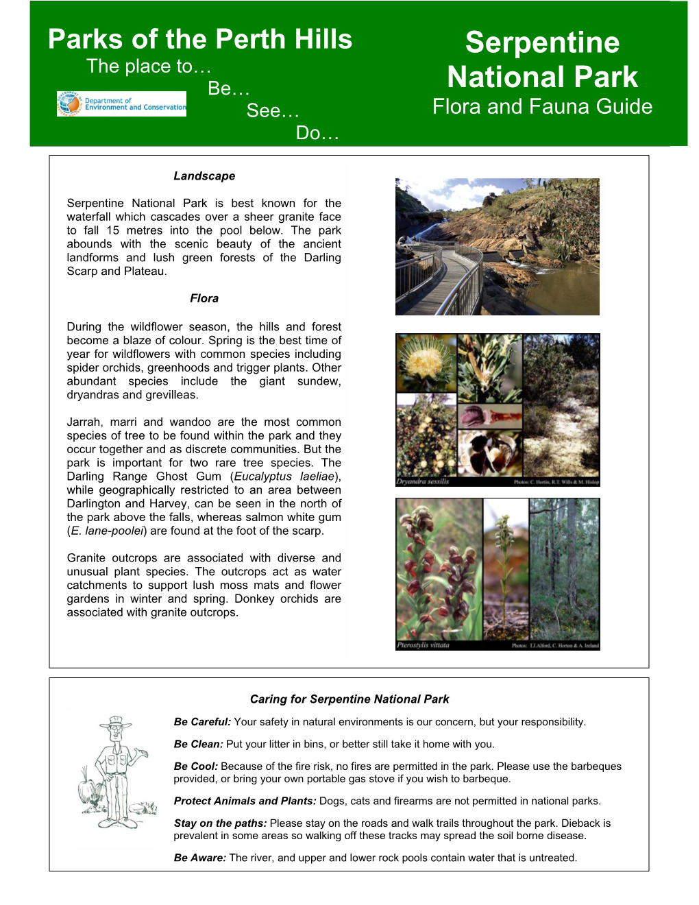 Serpentine National Park Flora and Fauna Guide