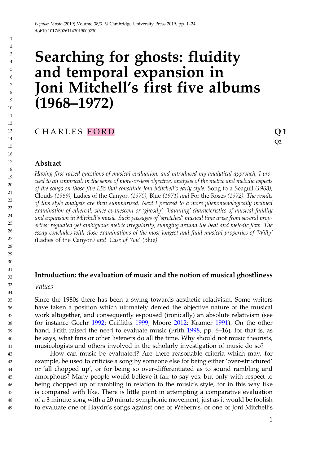Searching for Ghosts: Fluidity and Temporal Expansion