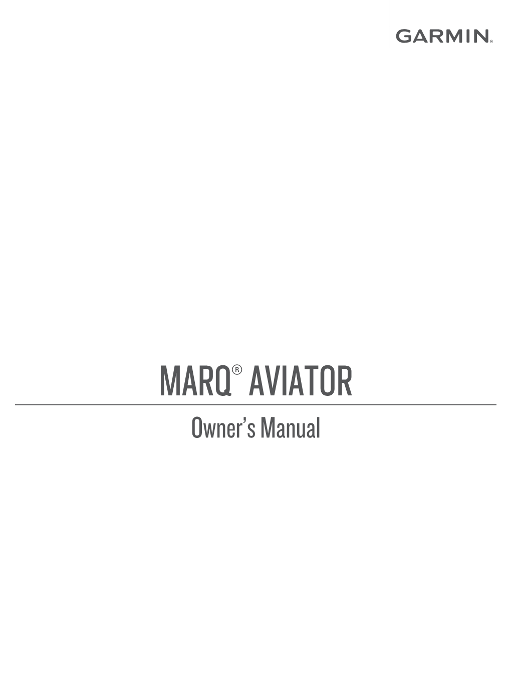 MARQ®‎ Aviator Owner's Manual