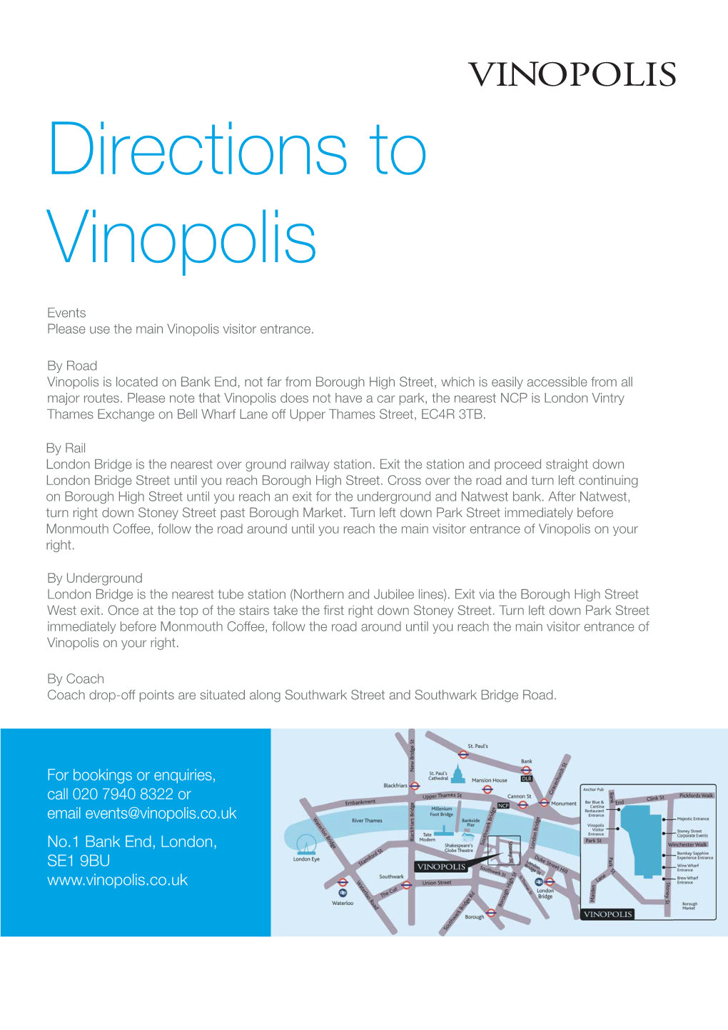 Directions Vinopolis Entrance.Ai