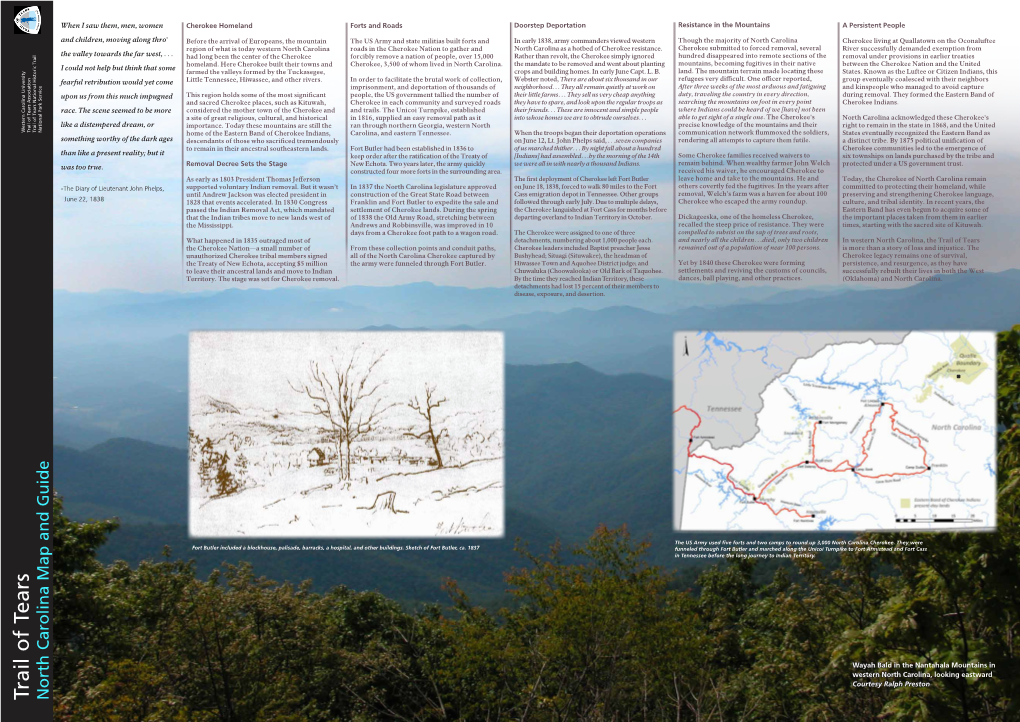 Trail of Tears North Carolina Map and Guide