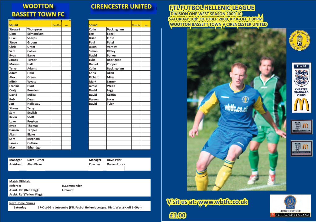 101009 Cirencester United 40 Copies.Indd