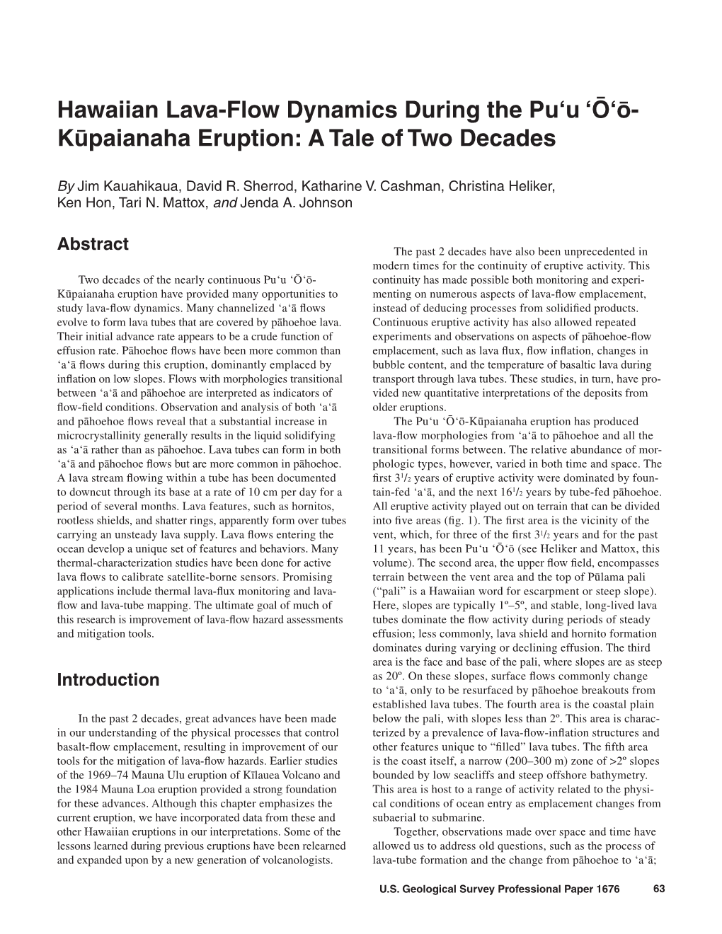 Küpaianaha Eruption: a Tale of Two Decades