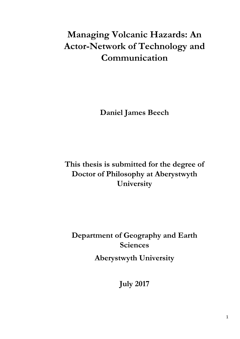 Managing Volcanic Hazards: an Actor-Network of Technology and Communication