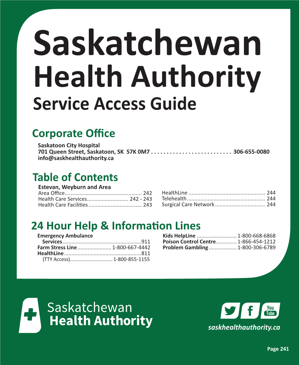 Health Authority Service Access Guide