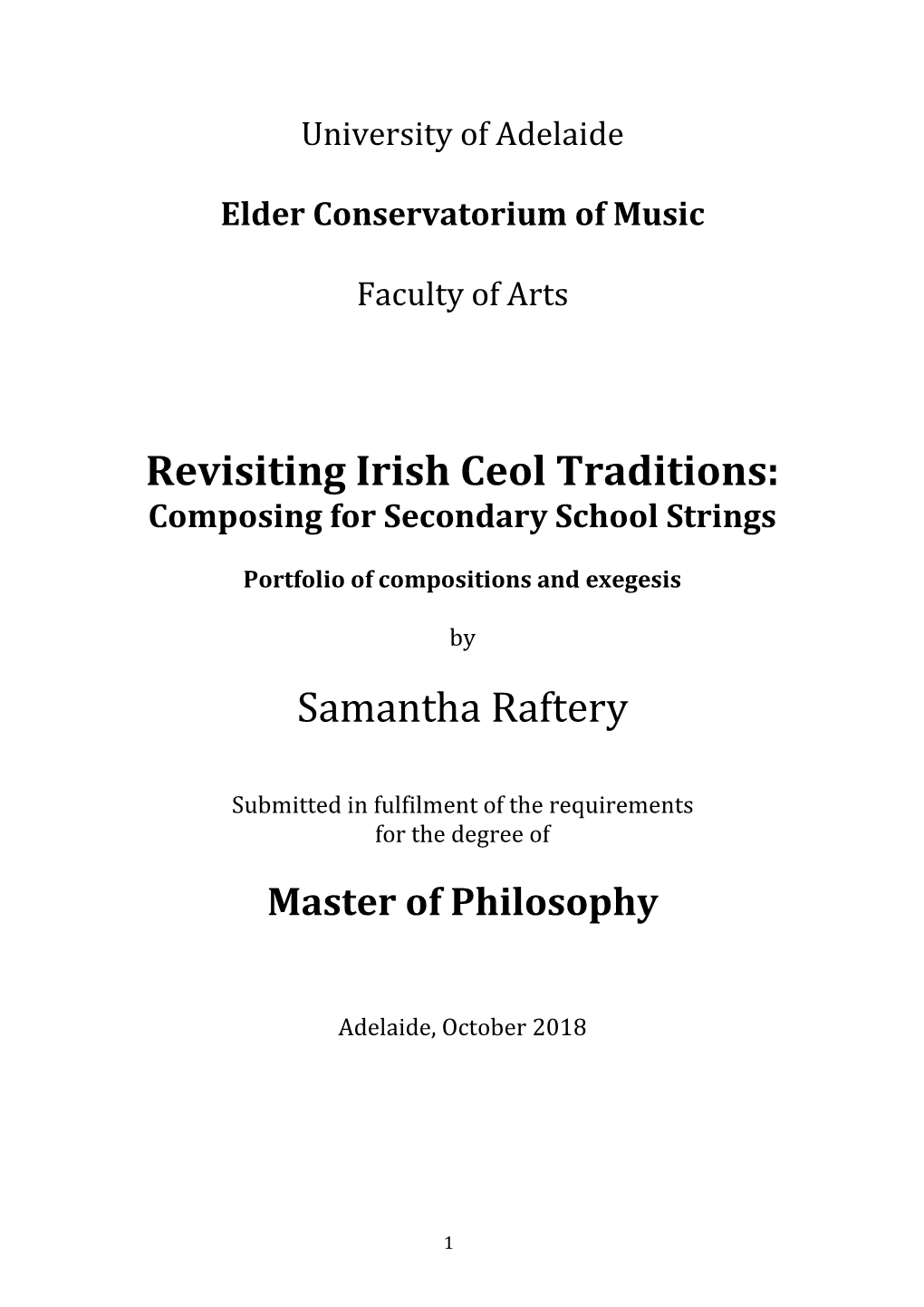 Revisiting Irish Ceol Traditions: Samantha Raftery