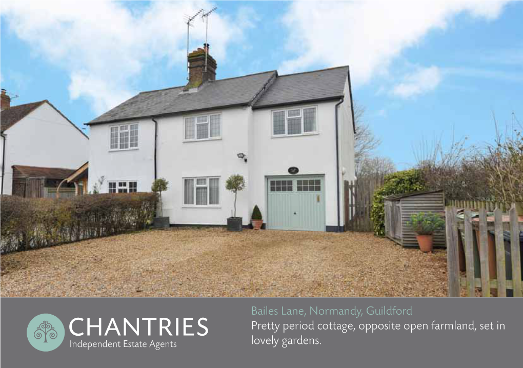 Bailes Lane, Normandy, Guildford Pretty Period Cottage, Opposite Open Farmland, Set in Lovely Gardens