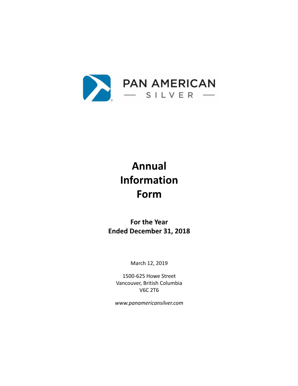 2018 Annual Information Form
