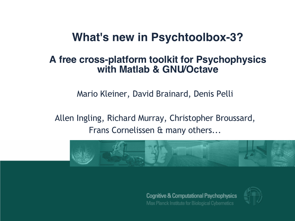 What's New in Psychtoolbox-3?