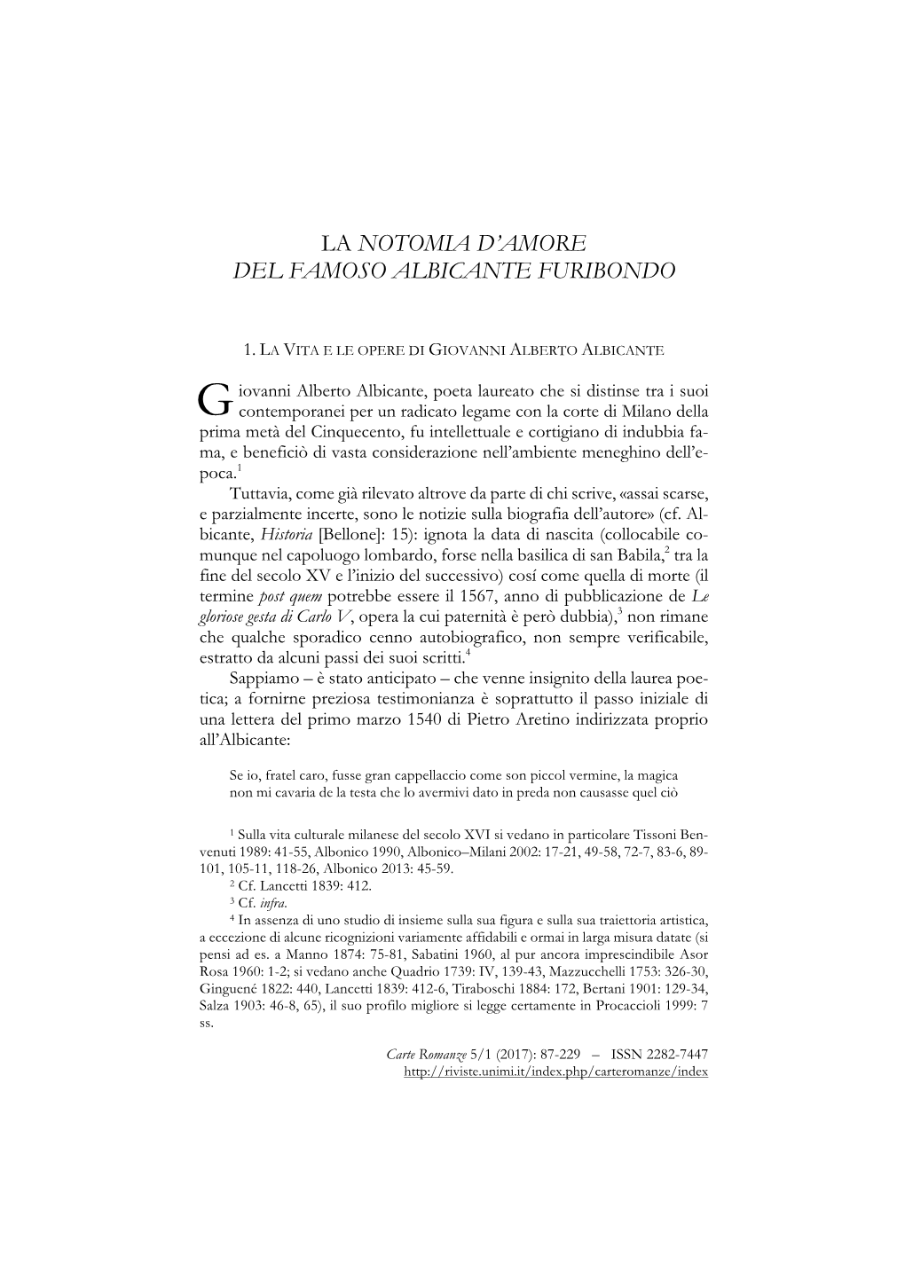 La Notomia D'amore Del Famoso Albicante Furibondo