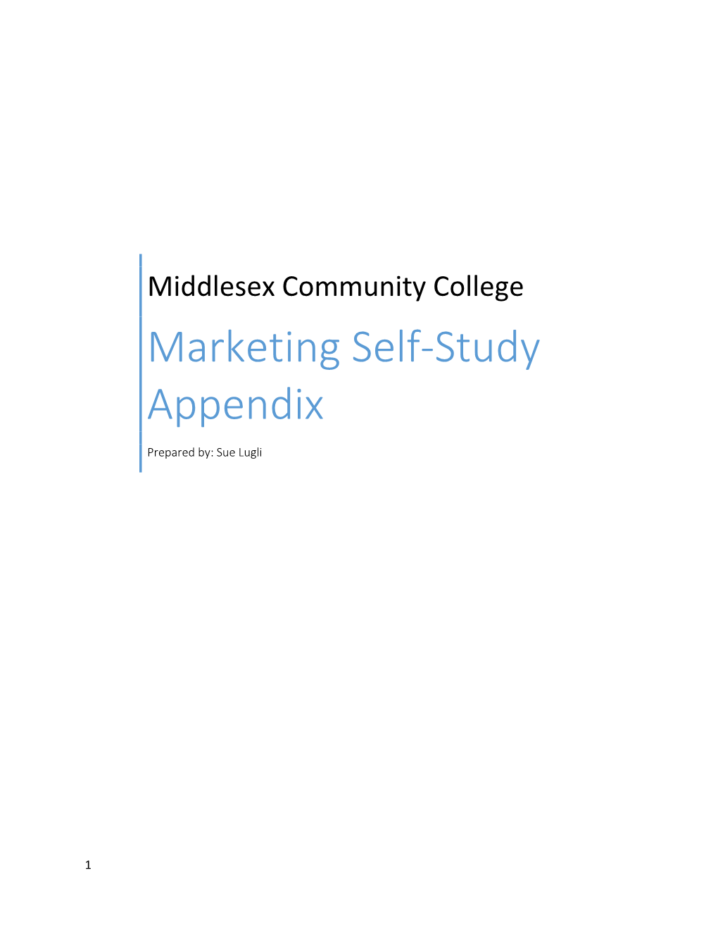 Marketing Self-Study Appendix