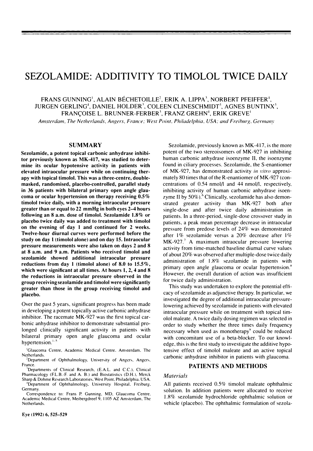 Additivit Y to Timolol Twice Daily