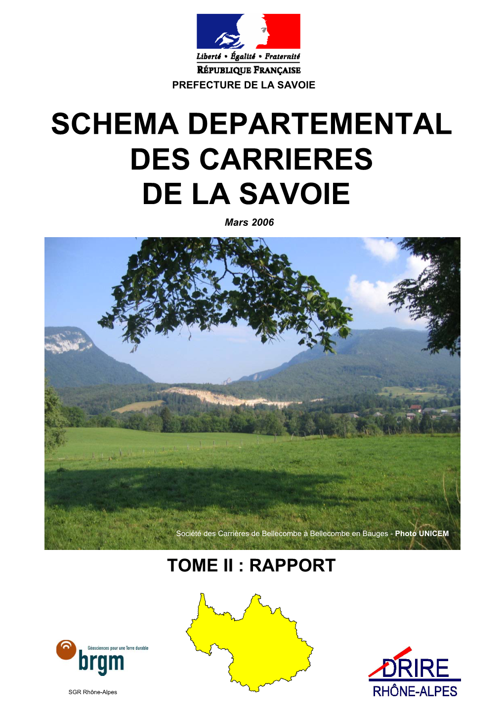 Schema Departemental Des Carrieres De La Savoie