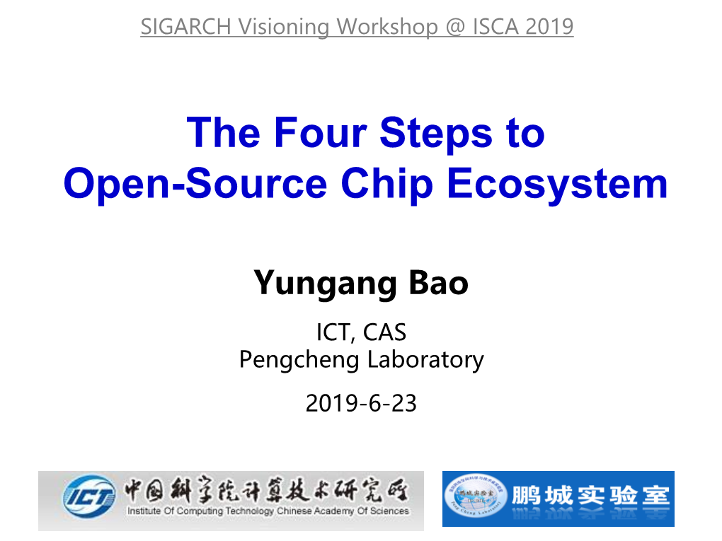 The Four Steps to Open-Source Chip Ecosystem