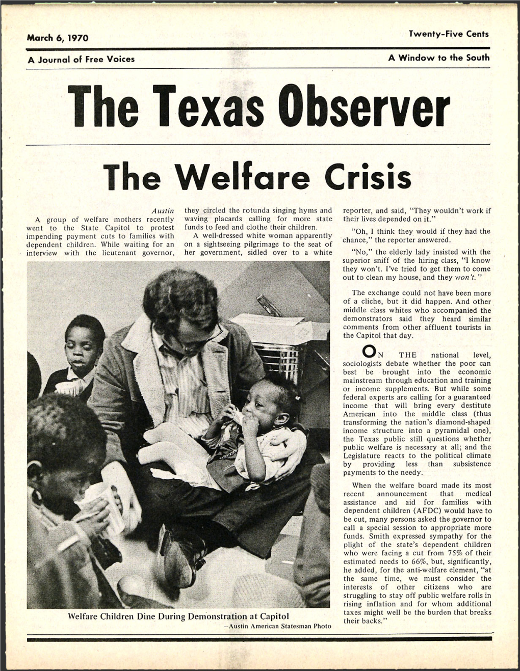 The Texas Observer the Welfare Crisis