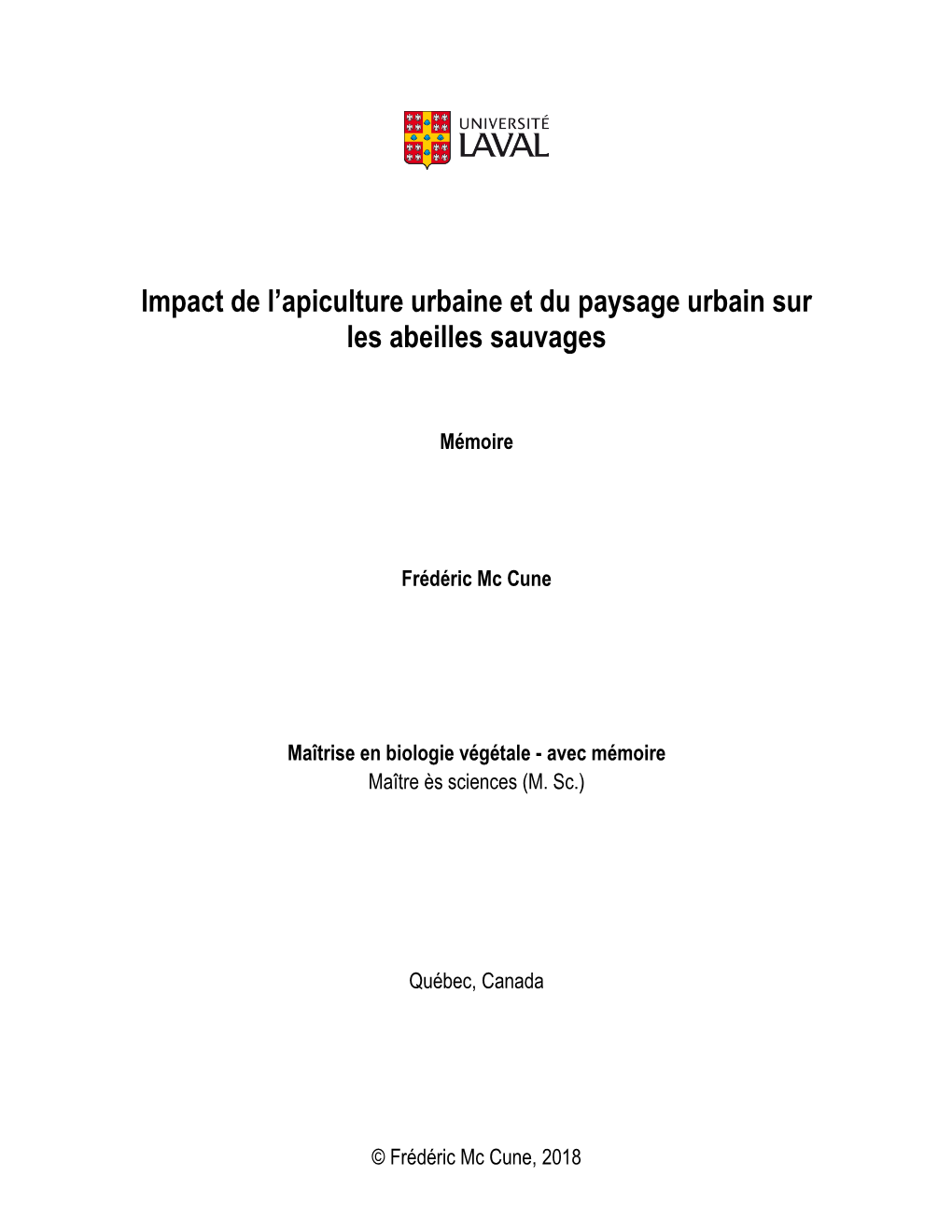 Impact De L'apiculture Urbaine Et Du Paysage Urbain Sur Les Abeilles