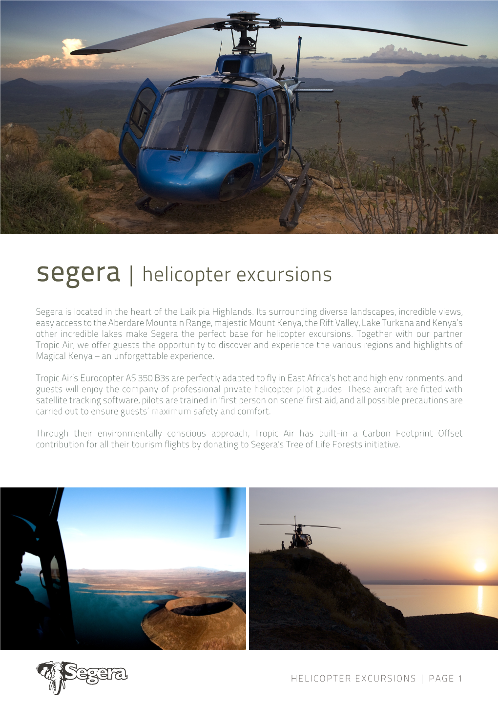 Segera| Helicopter Excursions