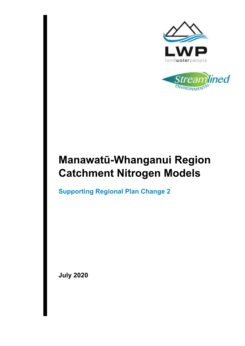 Manawatū-Whanganui Region Catchment Nitrogen Models