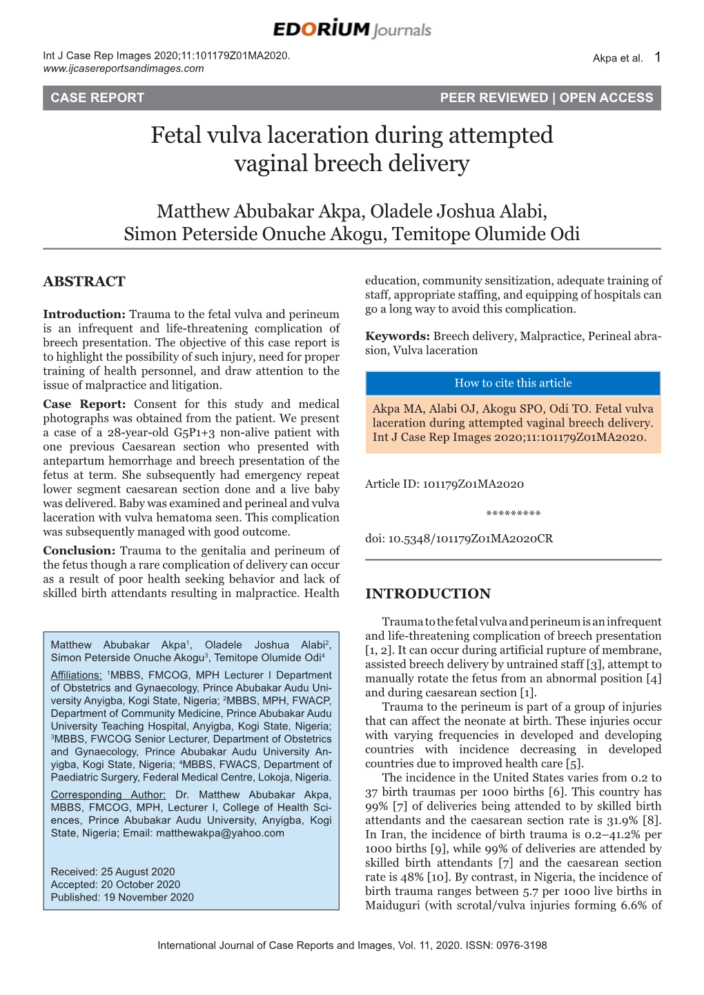 Fetal Vulva Laceration During Attempted Vaginal Breech Delivery