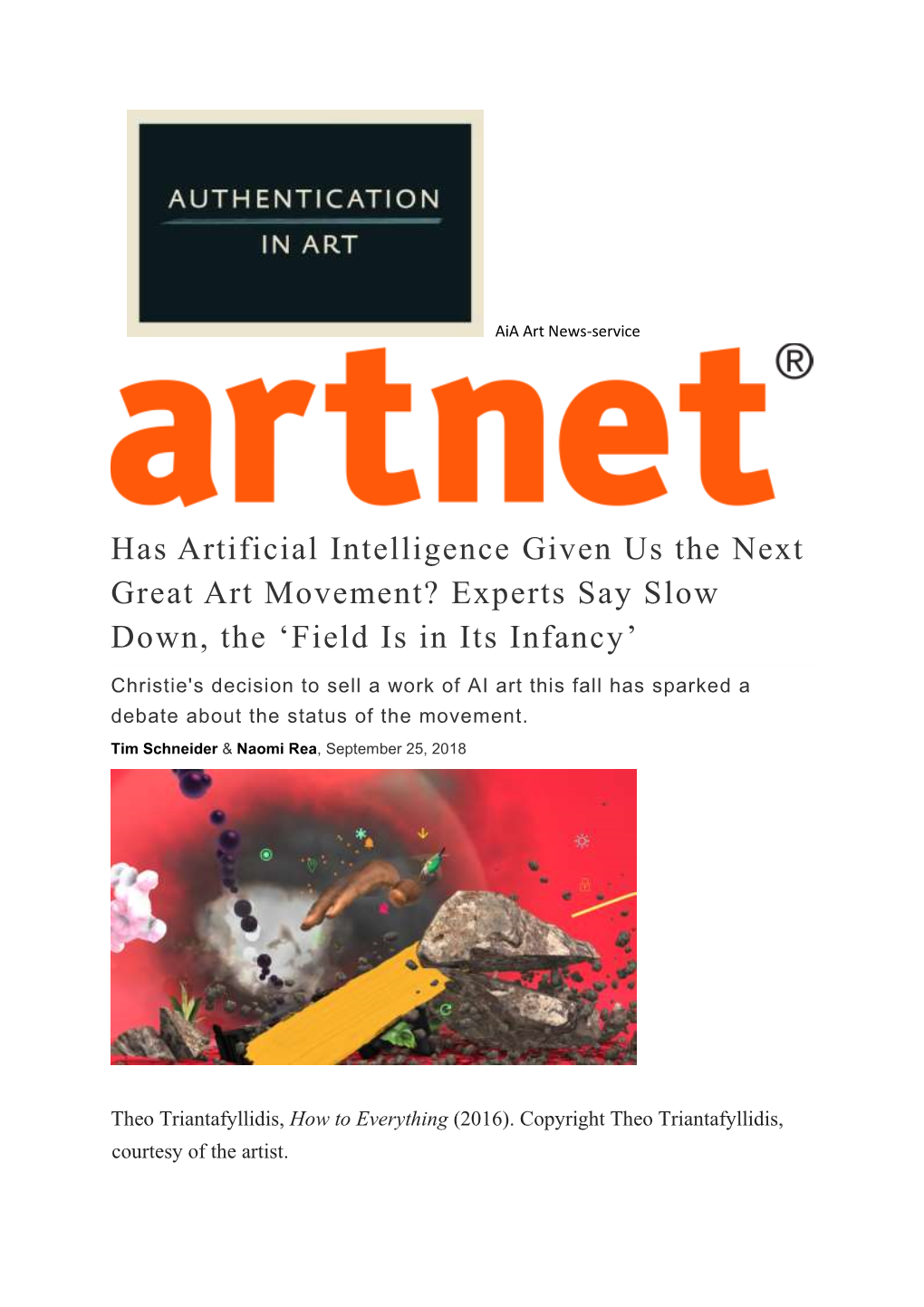 Has Artificial Intelligence Given Us the Next Great Art Movement? Experts Say Slow Down, the 'Field Is in Its Infancy'