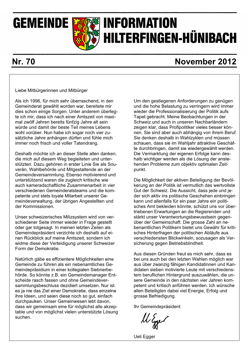 Nr. 70 November 2012