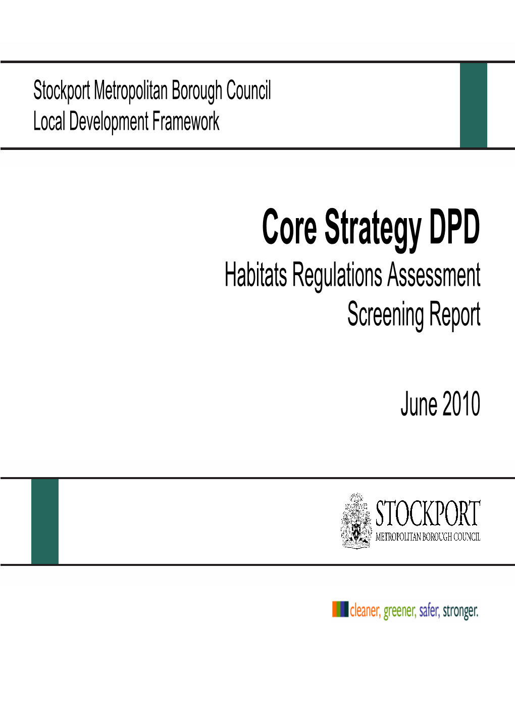 Habitats Regulations Assessment Screening Report