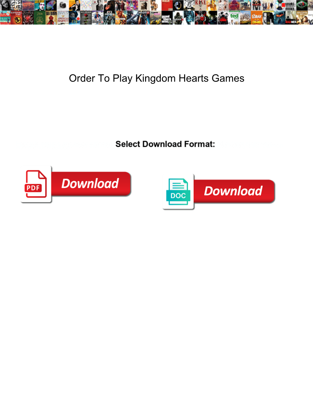 Order to Play Kingdom Hearts Games