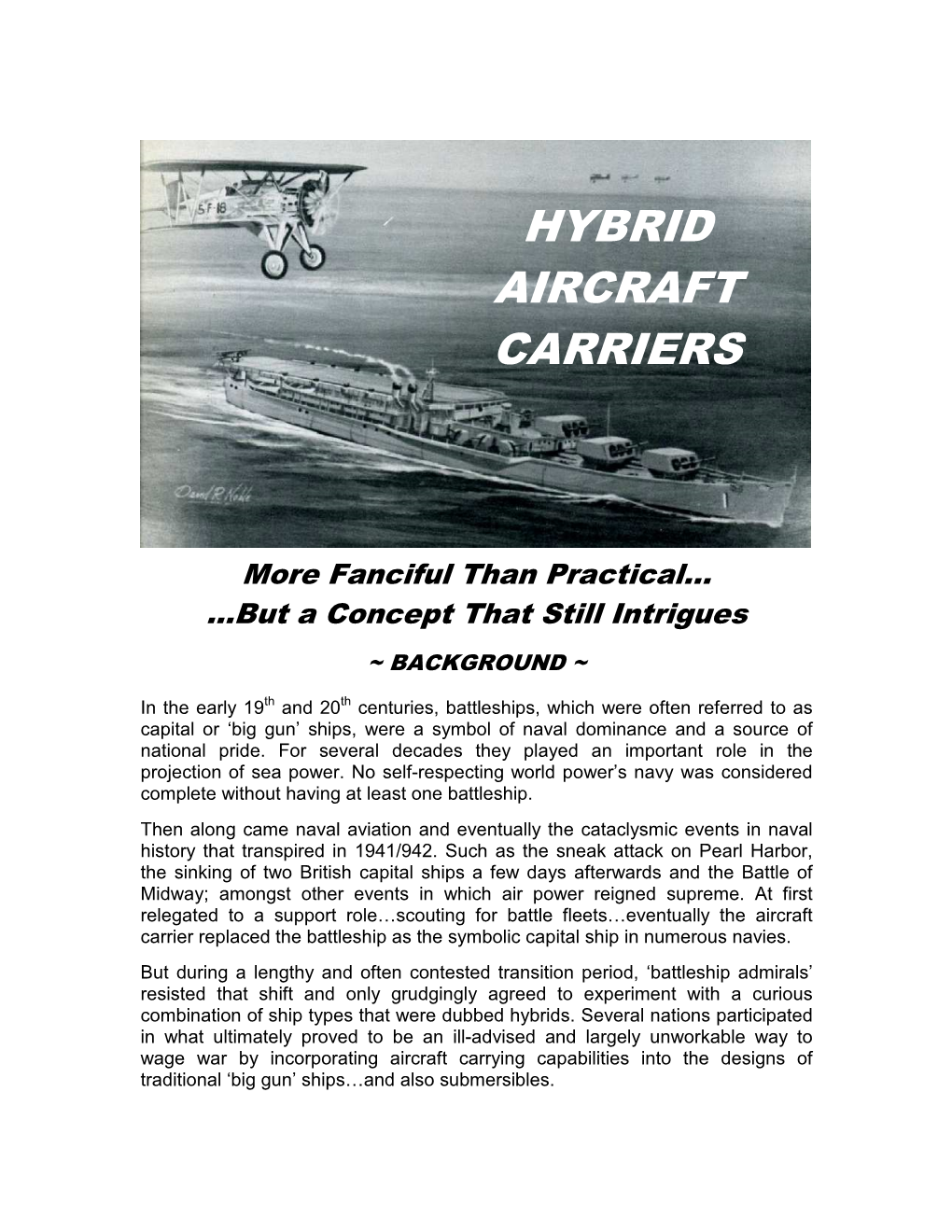 Hybrid Aircraft Carriers
