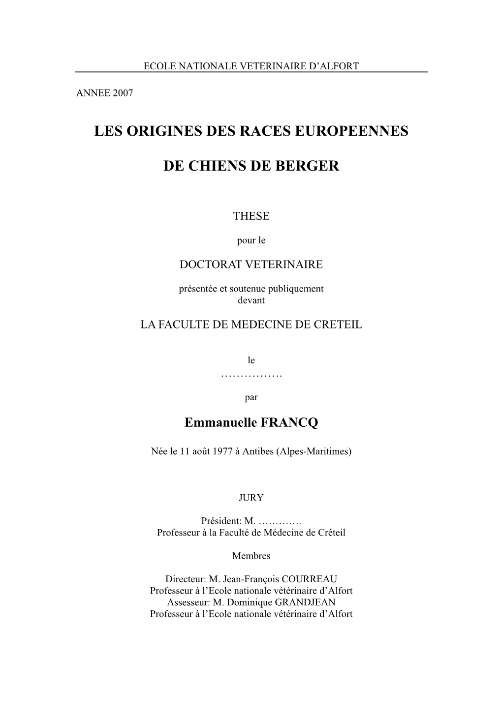 Les Origines Des Races Europeennes De Chiens De