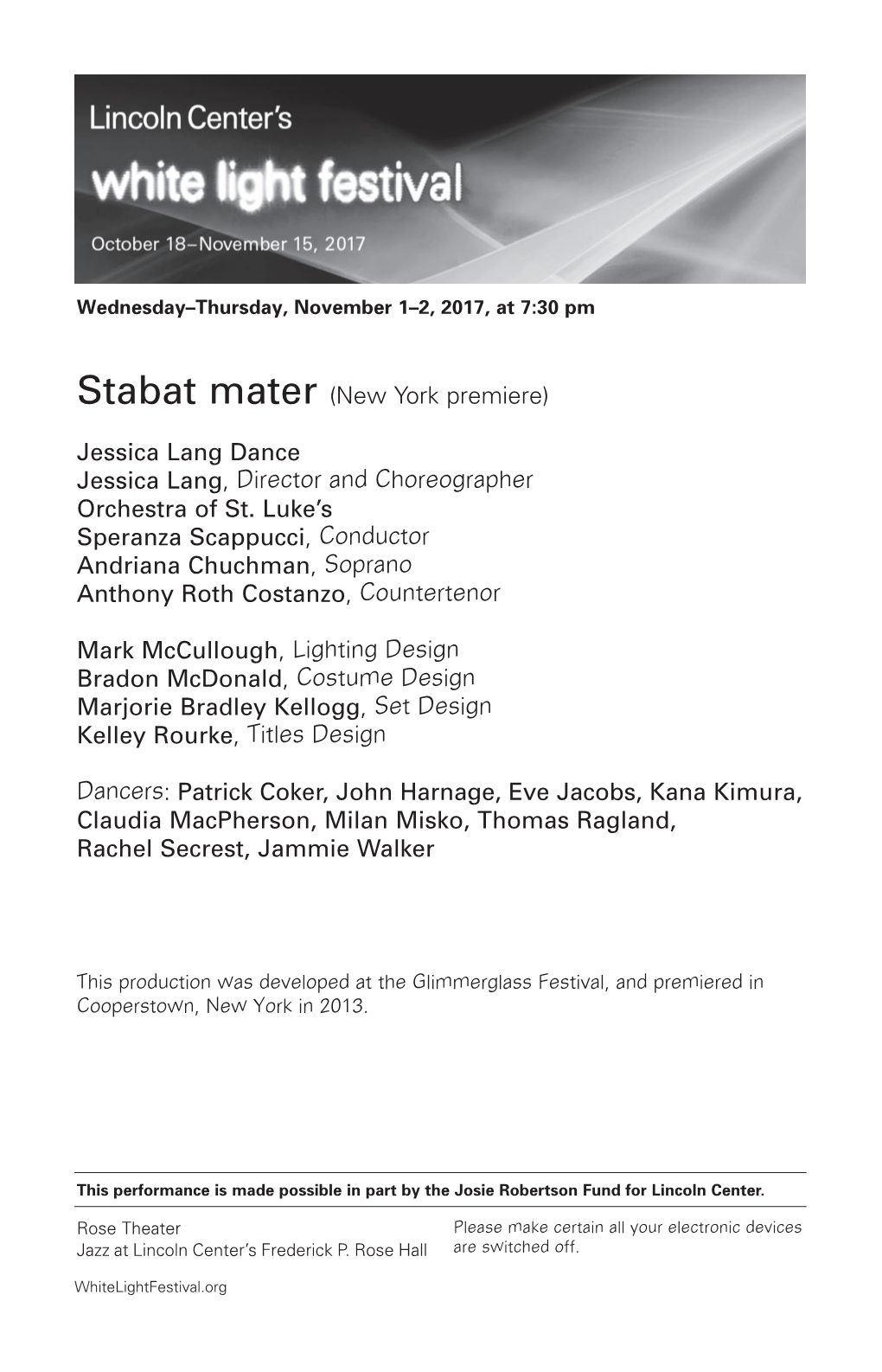 Stabat Mater (New York Premiere)