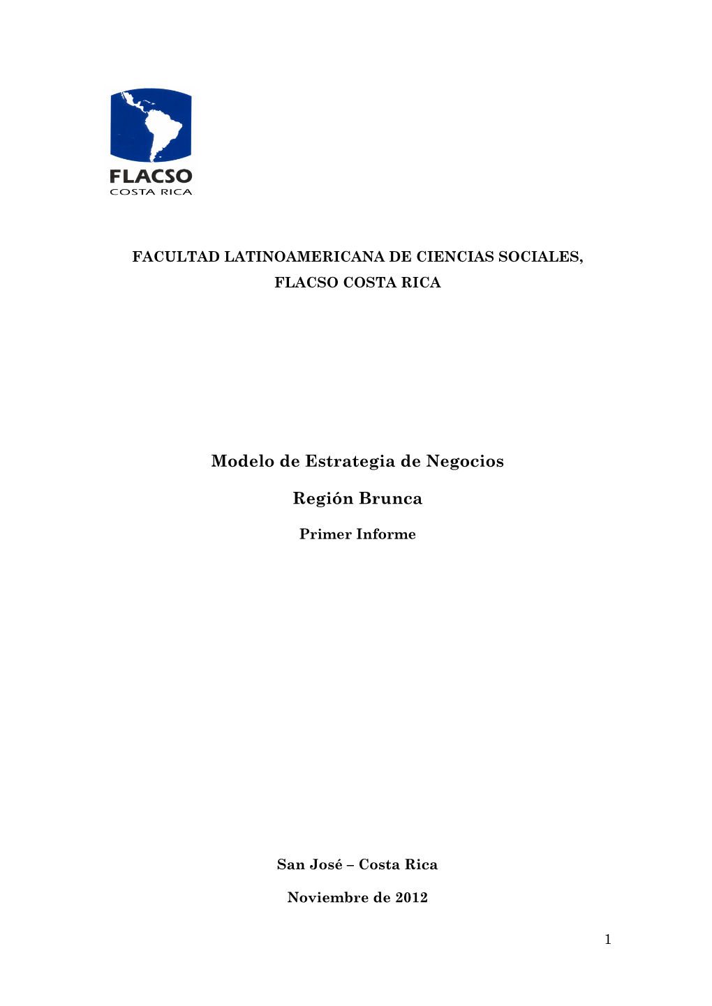 Modelo De Estrategia De Negocios Región Brunca