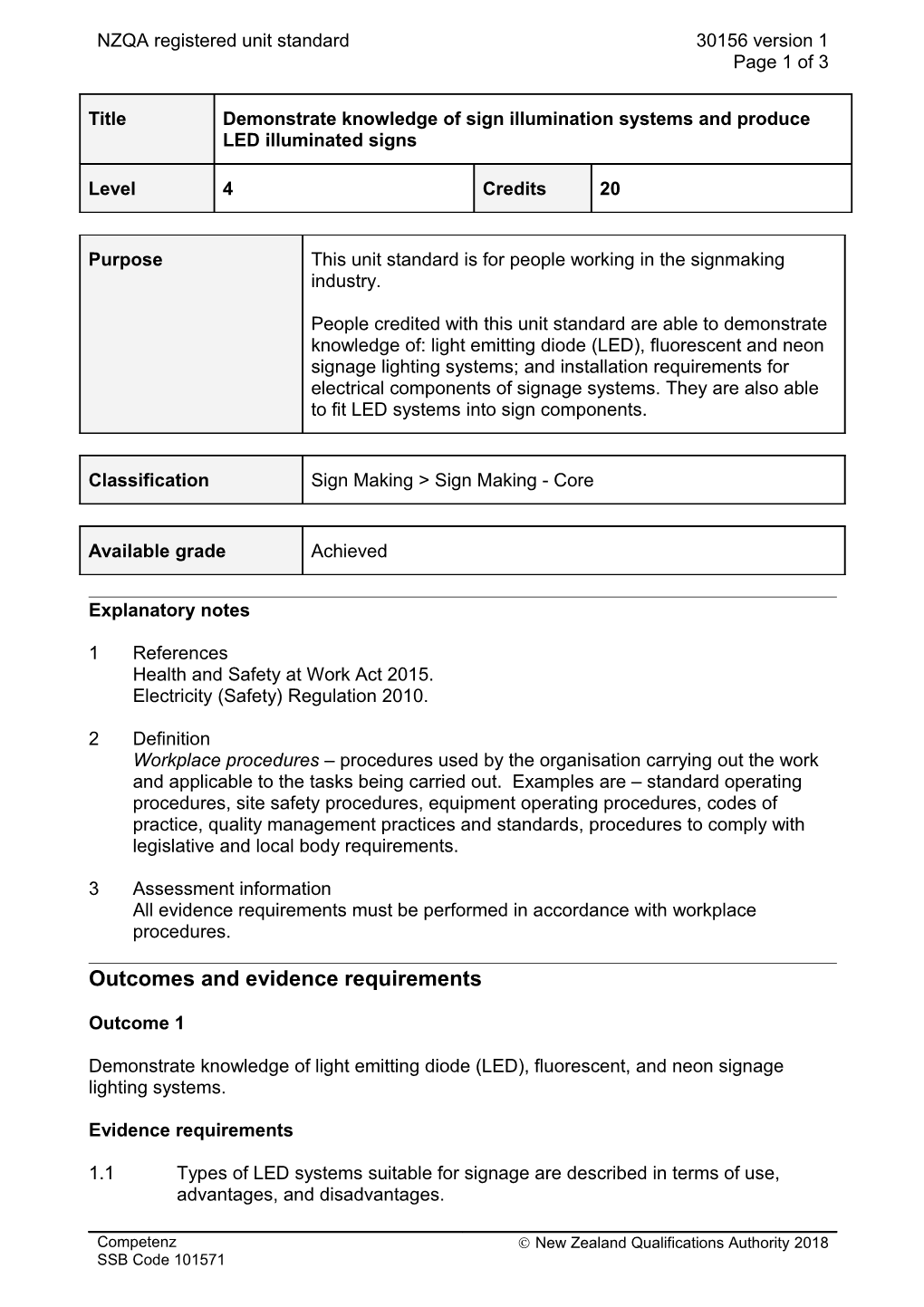 30156 Demonstrate Knowledge of Sign Illumination Systems and Produce LED Illuminated Signs