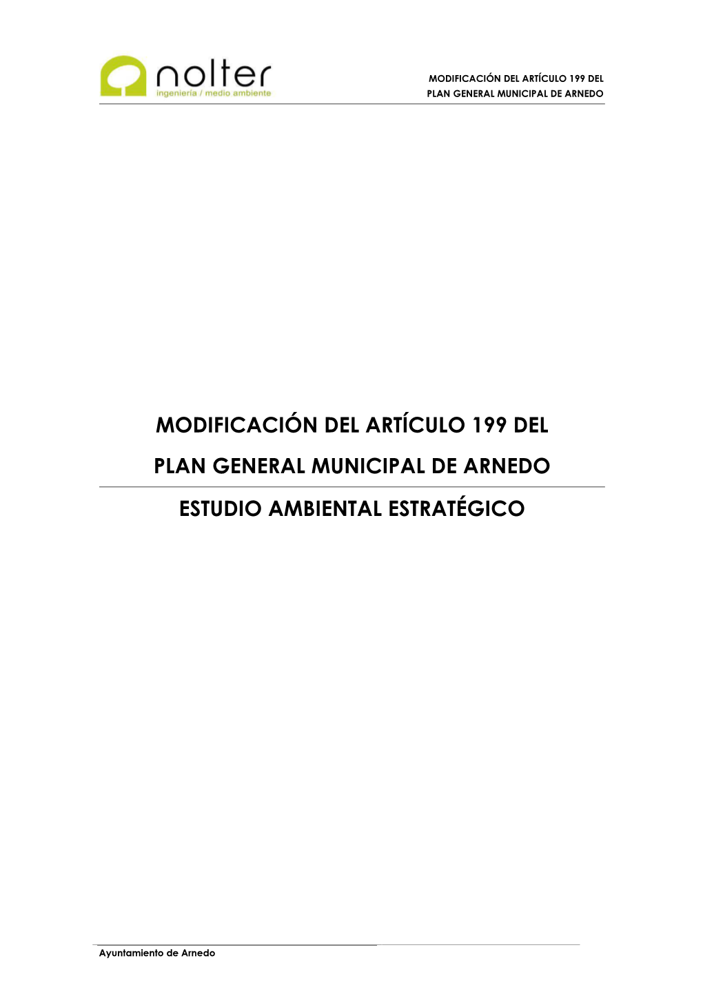 Modificación Del Artículo 199 Del Plan General Municipal De Arnedo Estudio Ambiental Estratégico