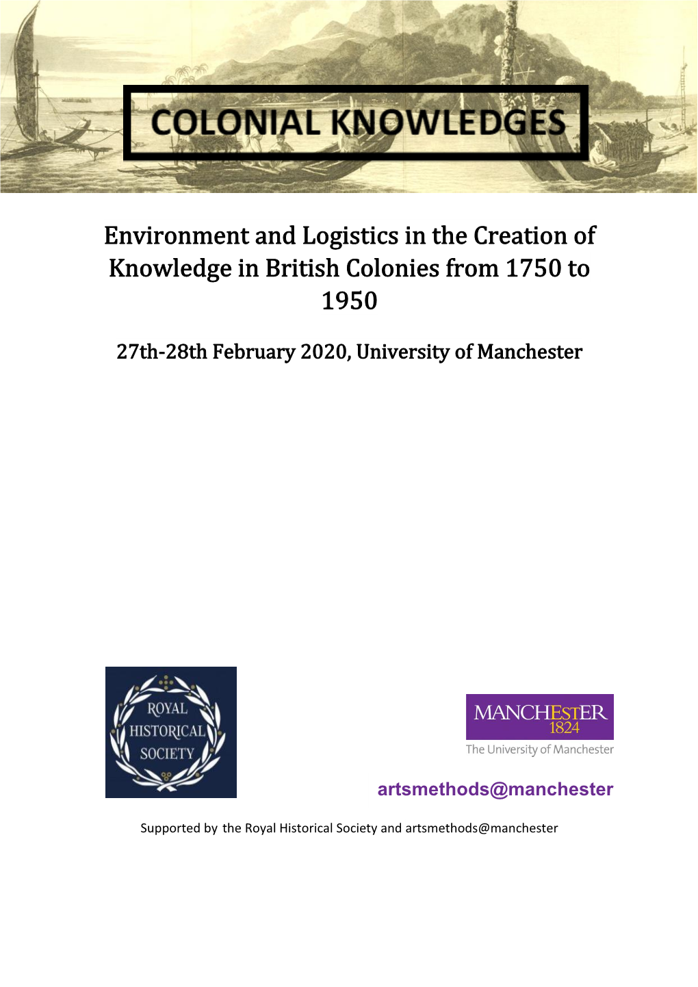 Colonial Knowledges Conference Feb 2020 Programme