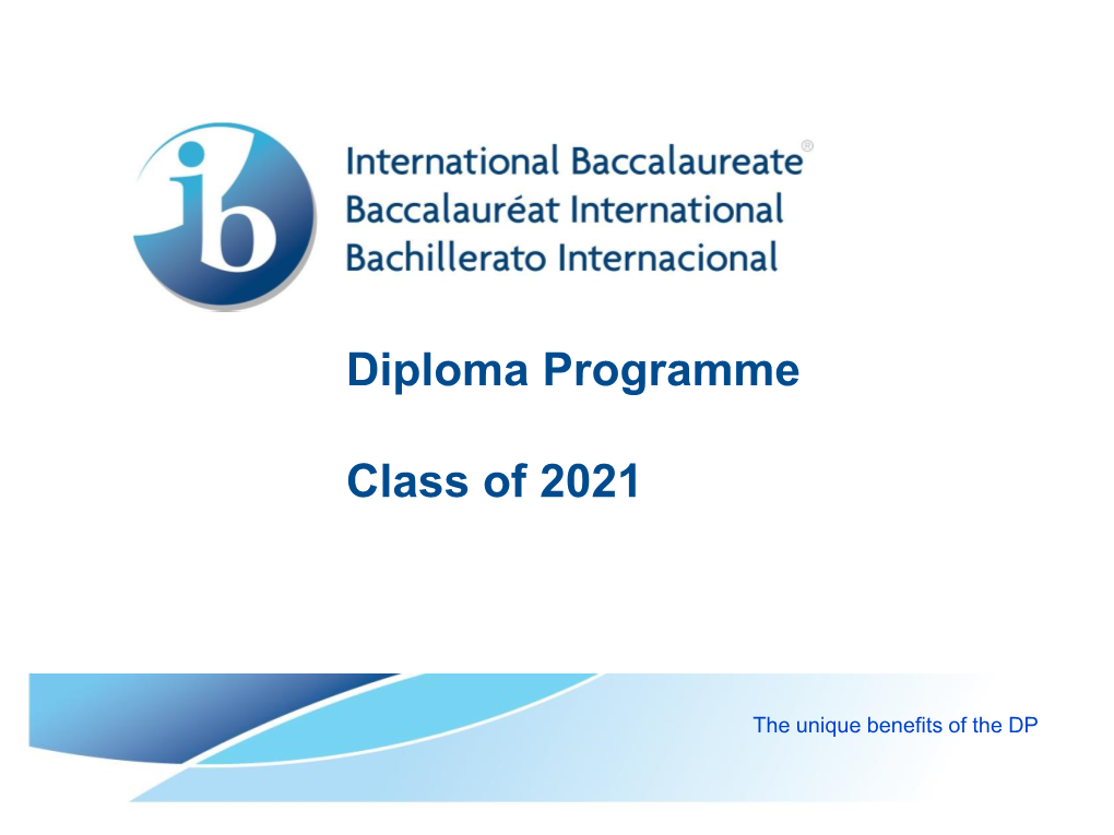 Diploma Programme Class of 2021