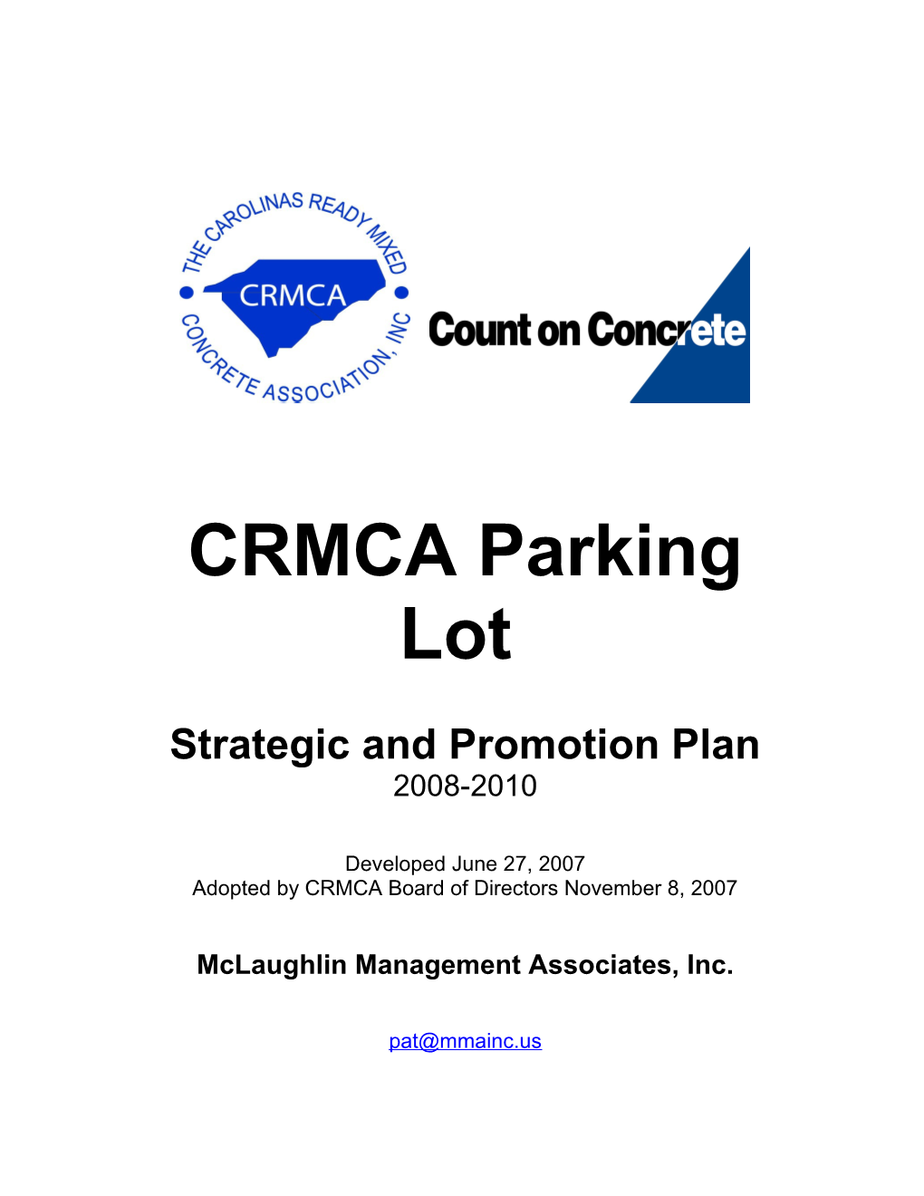 CRMCA Parking Lot