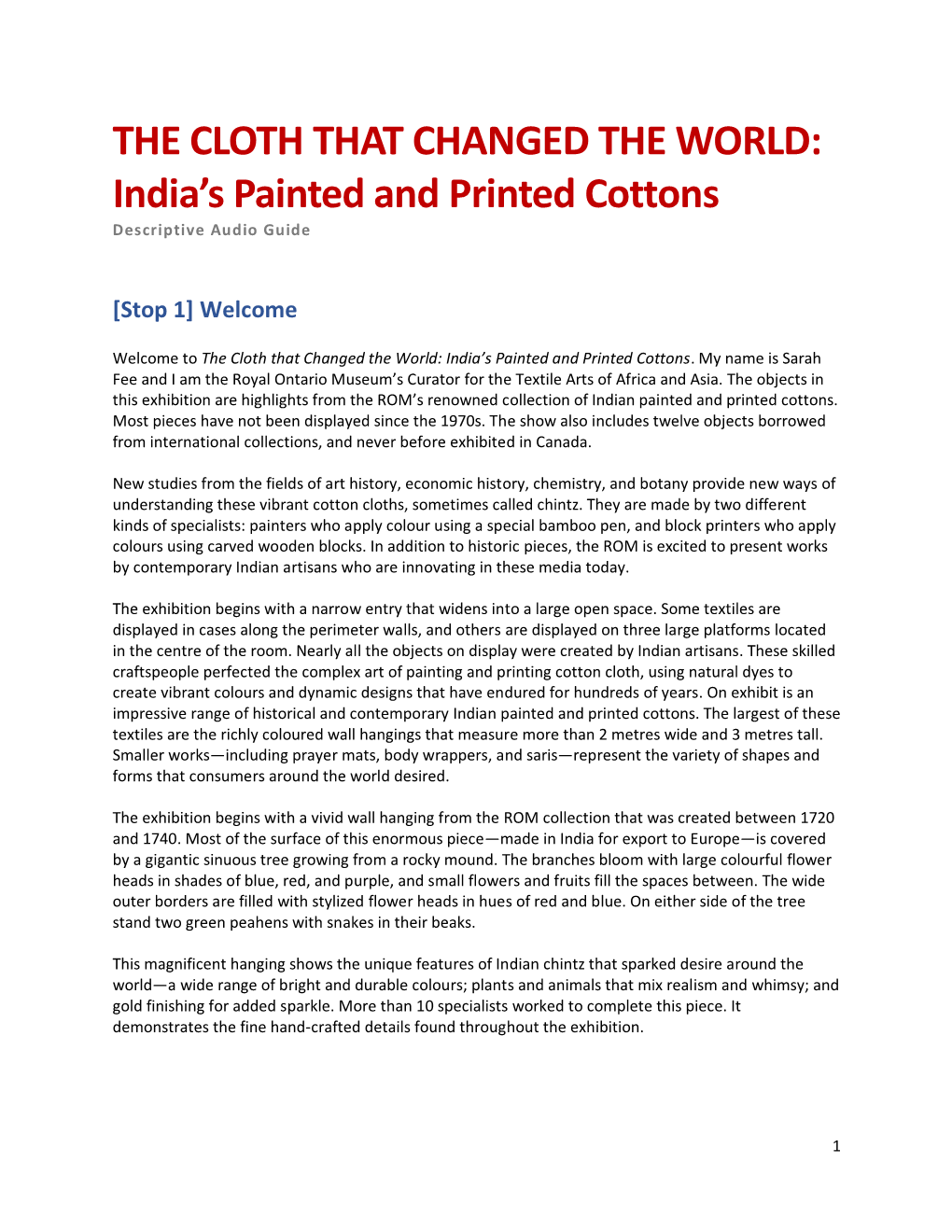 India's Painted and Printed Cottons