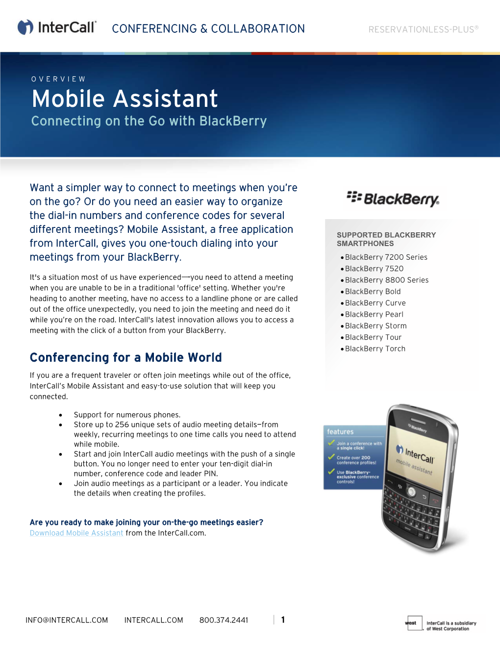 Mobile Assistant Connecting on the Go with Blackberry