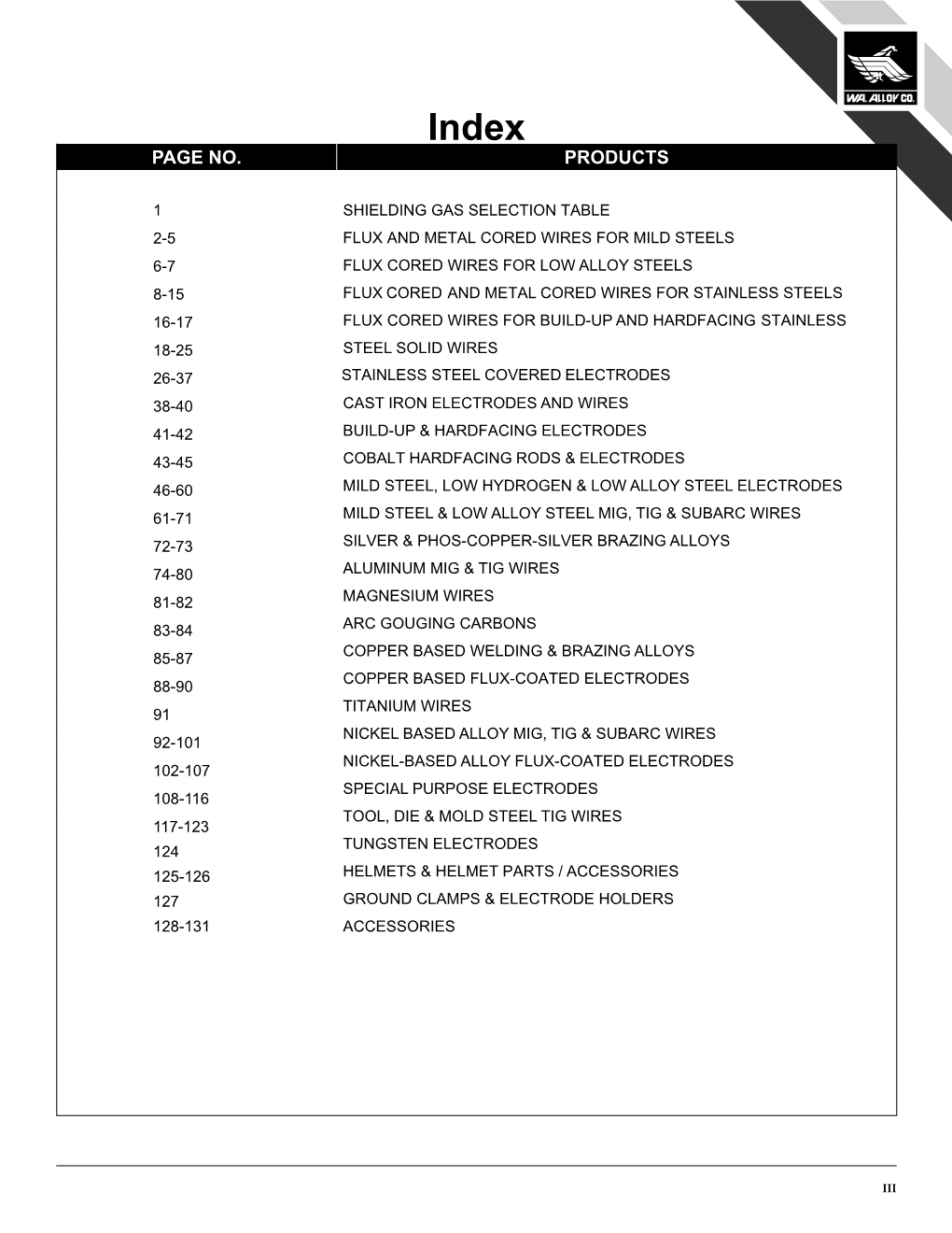 Washington Alloy Product Catalog Pt. 2