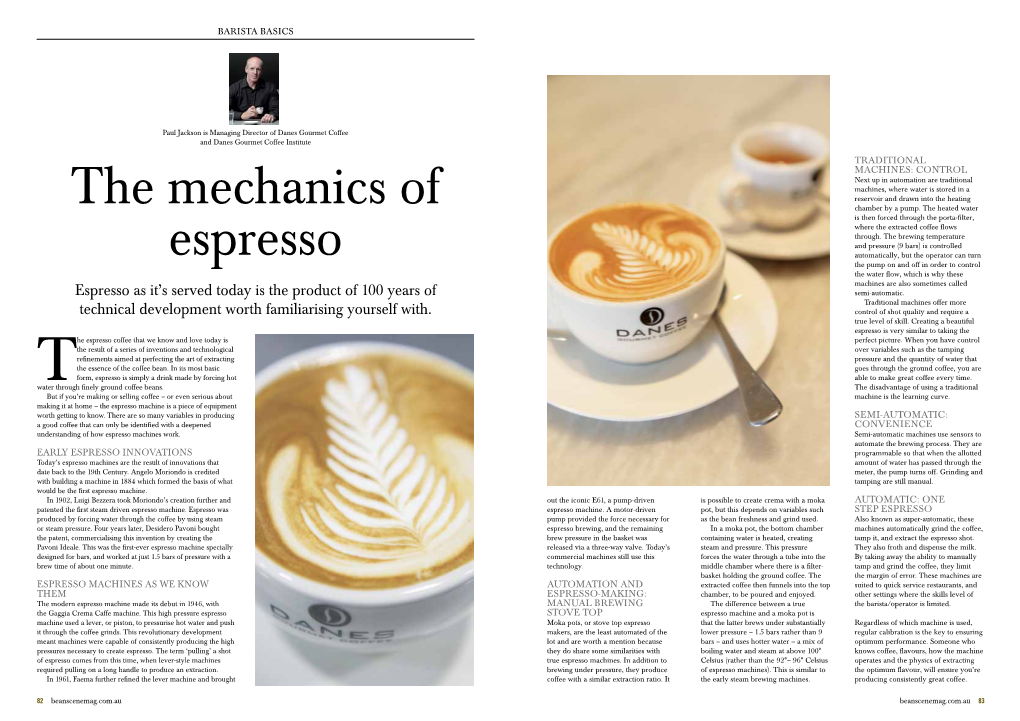 The Mechanics of Espresso